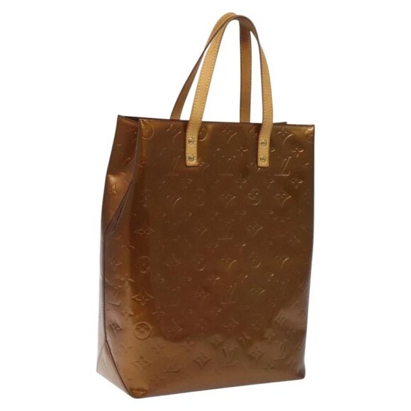 LOUIS VUITTON Monogram Vernis Reade MM Hand Bag Bronze